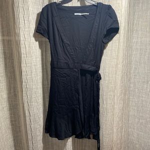 Black shirt sleeve dress